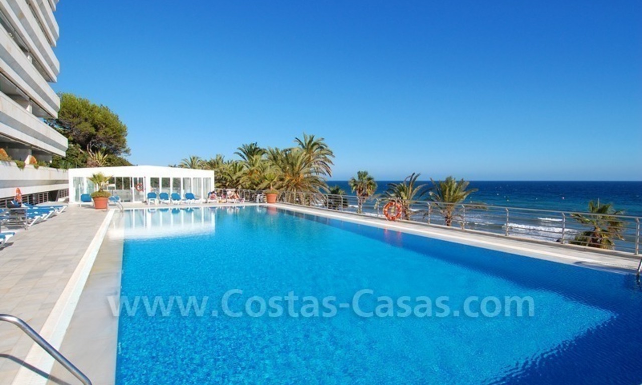 Luxury apartments for sale, frontline beach complex, Golden Mile near central Marbella 3