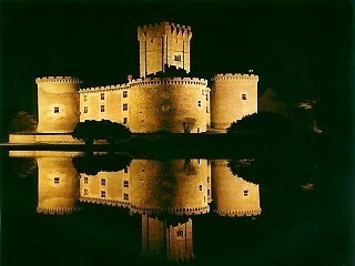 French castle by night