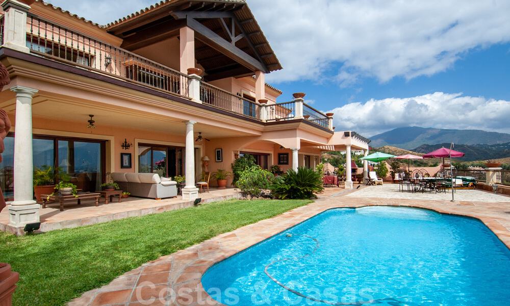 Andalusian styled golf villa for sale in Marbella - Benahavis with panoramic sea and golf views 31149