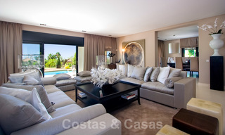 Impressive contemporary luxury villa with guest apartment for sale in the Golf Valley of Nueva Andalucia, Marbella 22590 