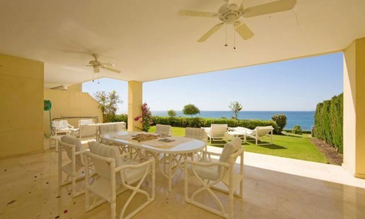 Frontline beach garden apartment for sale in Cabopino, Marbella 0