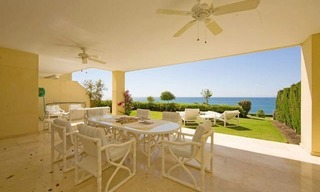 Frontline beach garden apartment for sale in Cabopino, Marbella 0