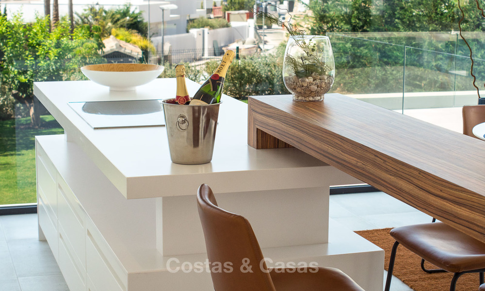 New modern luxury design villas for sale, Marbella - Benahavis, ready to move in, golf and sea views 7067