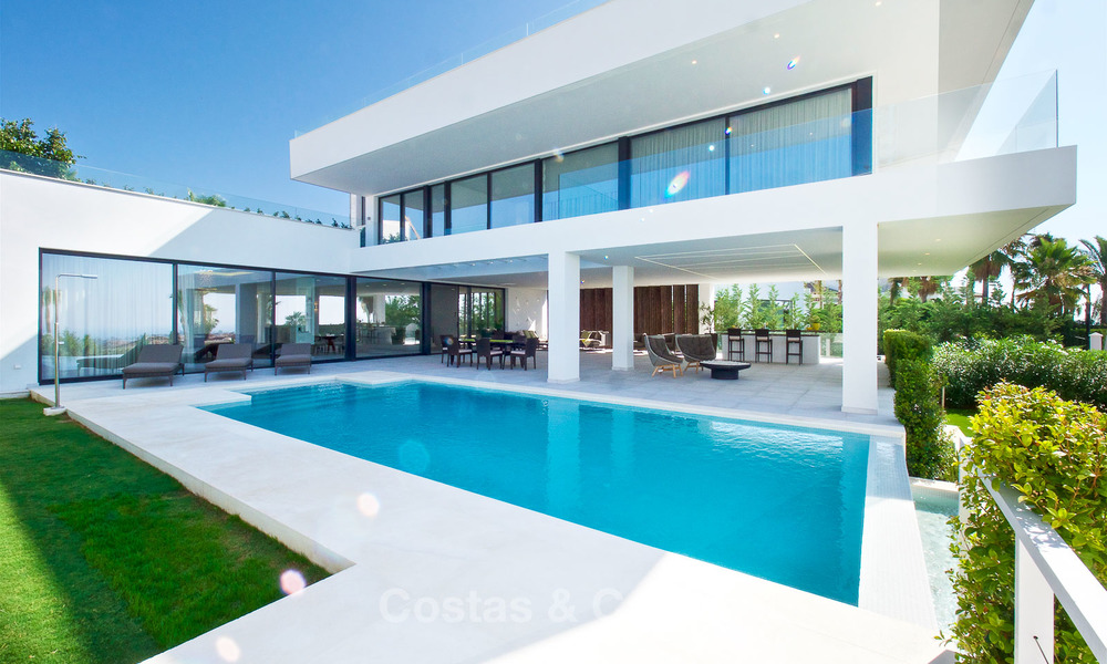 New modern luxury design villas for sale, Marbella - Benahavis, ready to move in, golf and sea views 7070