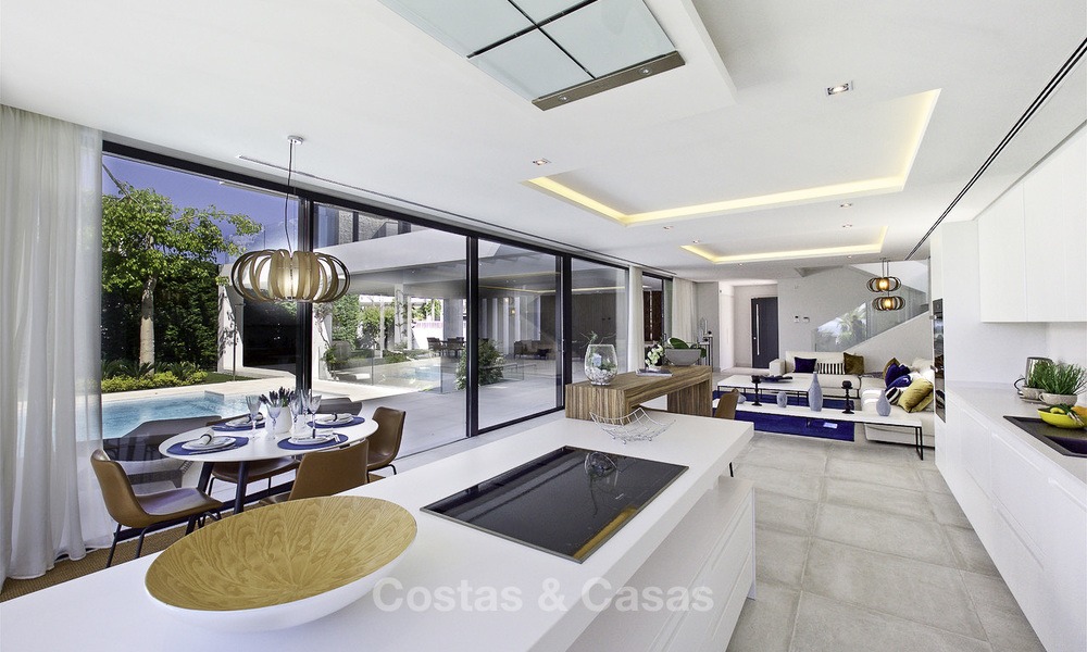 New modern luxury design villas for sale, Marbella - Benahavis, ready to move in, golf and sea views 13549