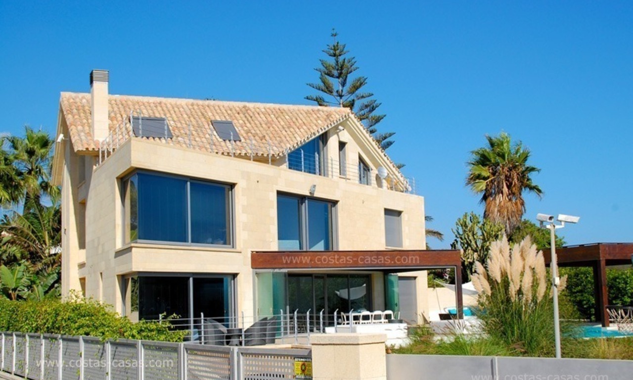 Beachfront modern villa for sale in Marbella 2
