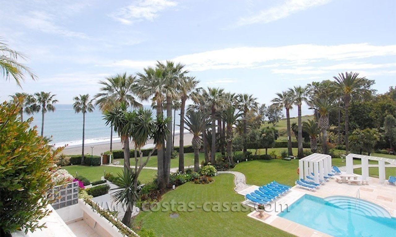 Luxury frontline penthouse apartment for sale, exclusive beachfront complex, New Golden Mile, Marbella - Estepona 0