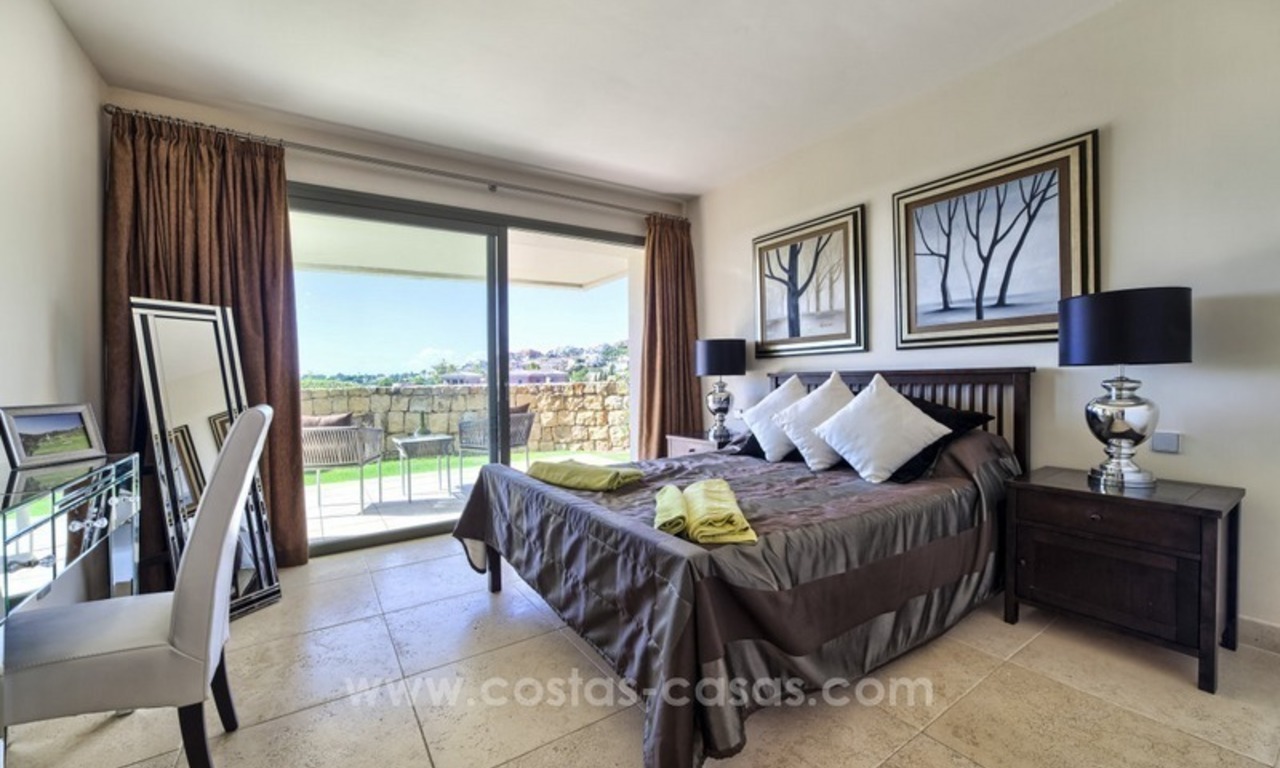 Modern luxury frontline golf ground floor apartment in a 5-star golf resort for sale in Benahavis - Marbella 8