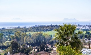 Front line golf, modern style villa for sale in Marbella - Benahavis with spectacular views to the sea, golf and mountains 8