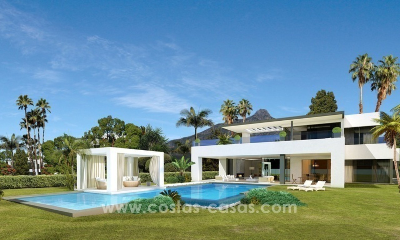 Contemporary luxury Villas for sale on the Golden Mile, Marbella 1