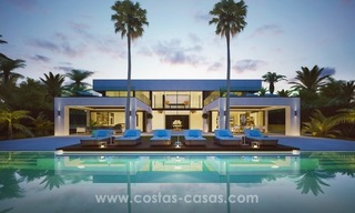 Front Line Beach Newly Constructed Contemporary Villa for sale on the New Golden Mile, Marbella - Estepona 3