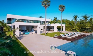 Front Line Beach Newly Constructed Contemporary Villa for sale on the New Golden Mile, Marbella - Estepona 1