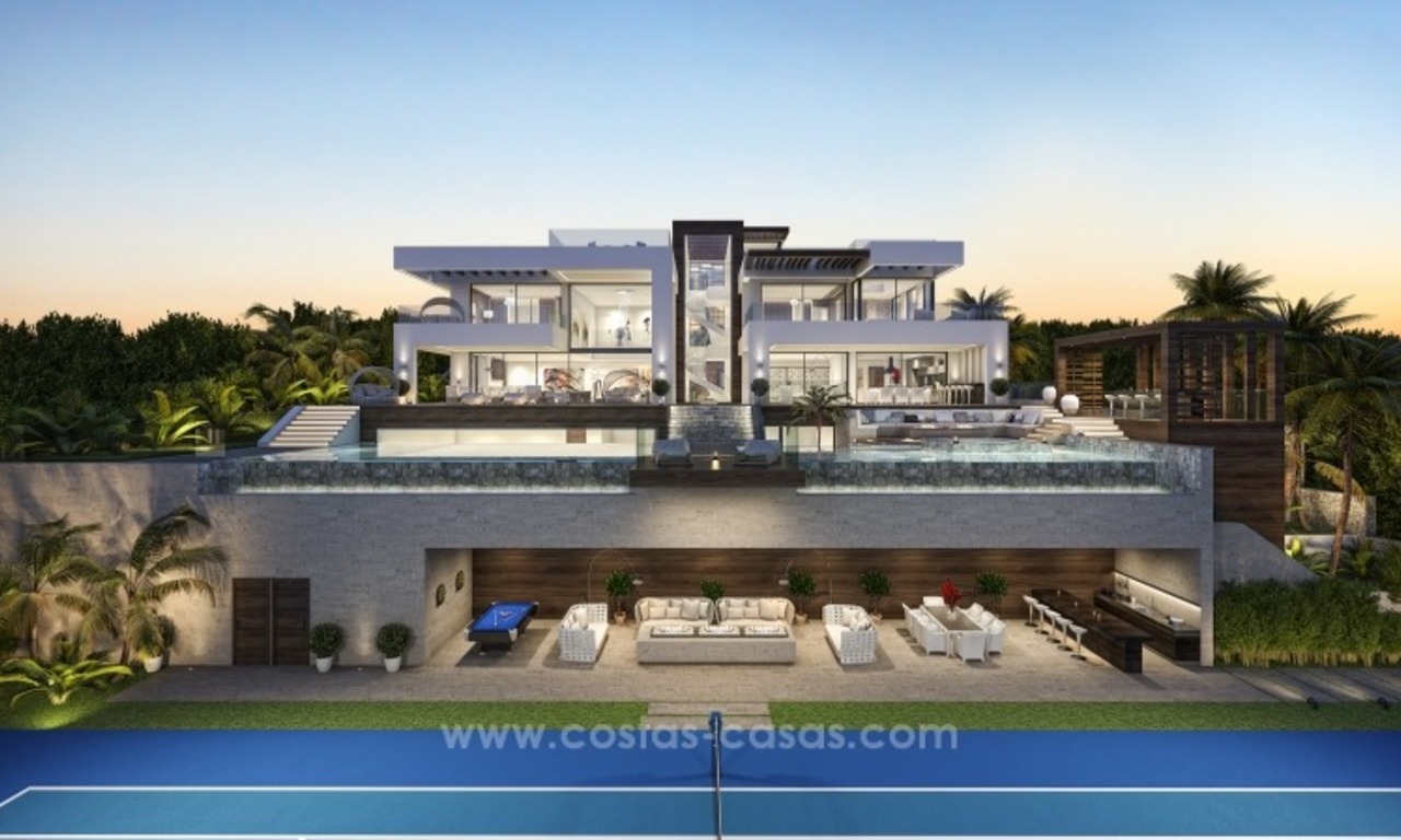 Contemporary villa with tennis court for sale in the heart of the Golf Valley, Nueva Andalucía, Marbella 4