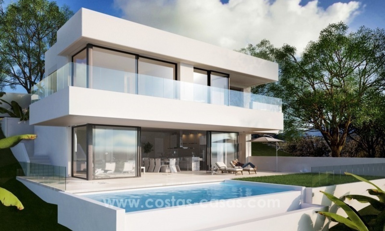 Modern contemporary new villa for sale with sea views in Estepona 0