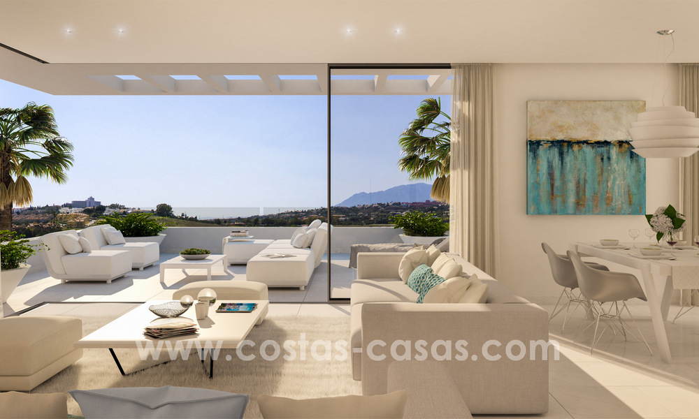 Ready to move in modern designer golf apartments for sale in luxurious grounds between Marbella and Estepona 23746