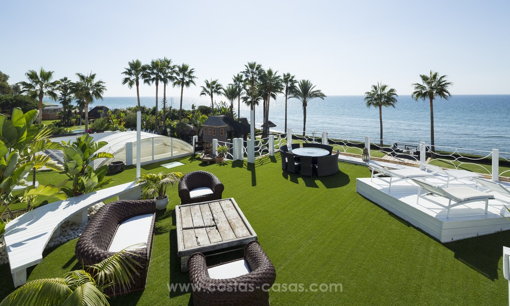 Frontline beach Balinese style villa for sale in the East of Marbella 13212