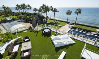 Frontline beach Balinese style villa for sale in the East of Marbella 13214 