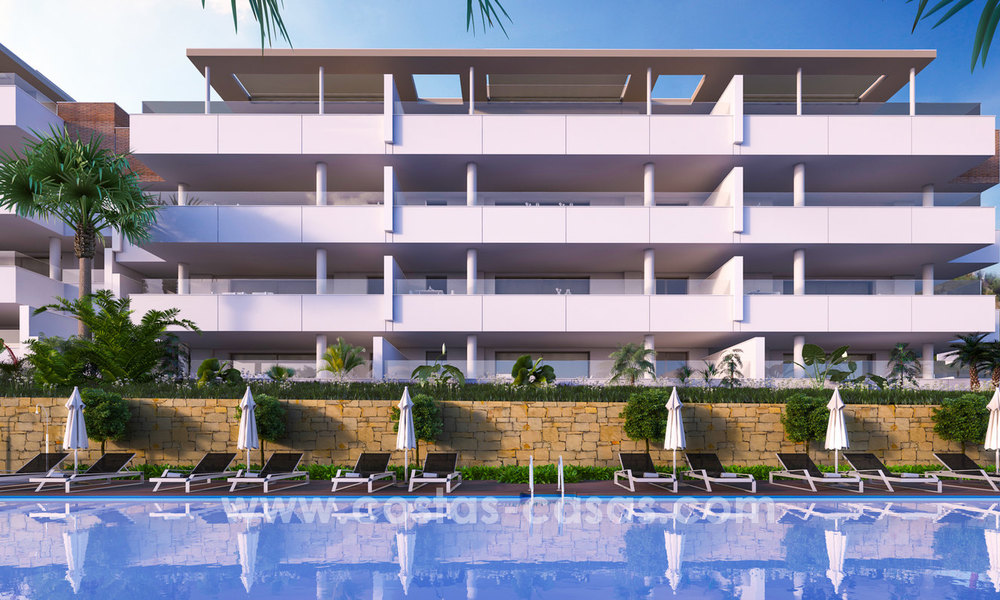 New modern apartments for sale in Benahavis - Marbella with golf and sea views. Key ready. 7324