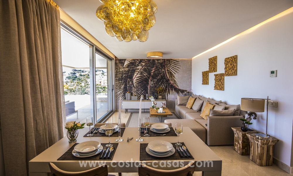 New modern apartments for sale in Benahavis - Marbella with golf and sea views. Key ready. 7365