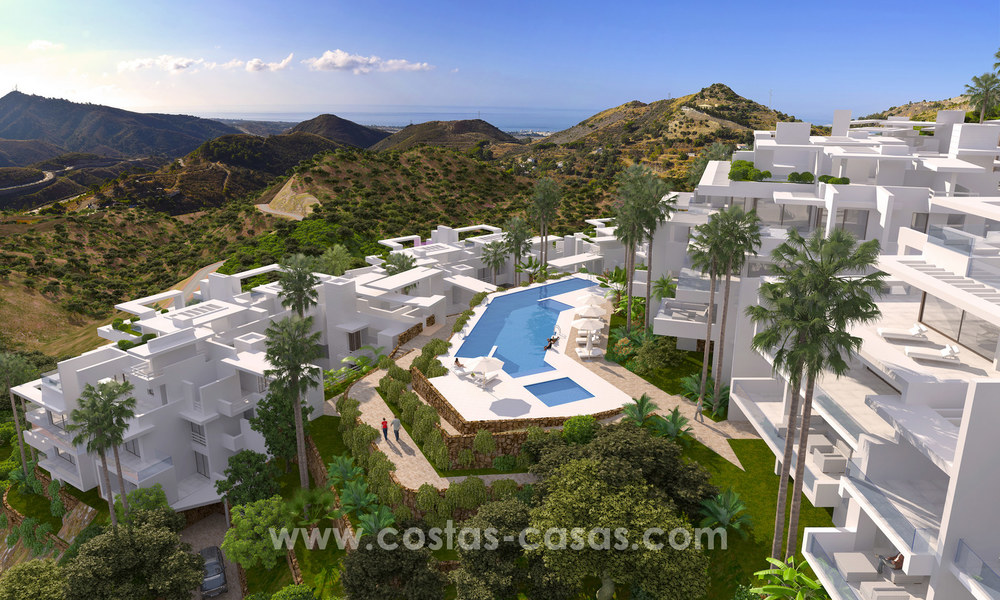 Modern luxury apartments for sale with sea view at a few minutes’ drive from Marbella center 4676