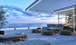 Spectacular modern luxury frontline beach apartments for sale in Estepona, Costa del Sol. Ready to move in. 3830 