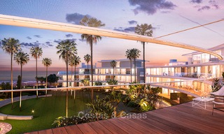 Spectacular modern luxury frontline beach apartments for sale in Estepona, Costa del Sol. Ready to move in. 3841 