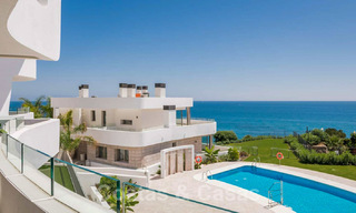 New Beachfront Modern Apartments for sale in Mijas Costa. Completed! Last and best unit! Penthouse with huge terrace with private plunge pool. Frontline. 28142 