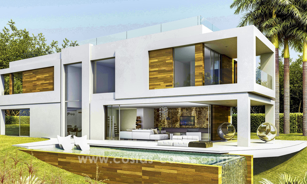 New, ‘design your own’, contemporary luxury villas for sale in an innovative project, golf area with golf and sea views in Estepona - Marbella 3629