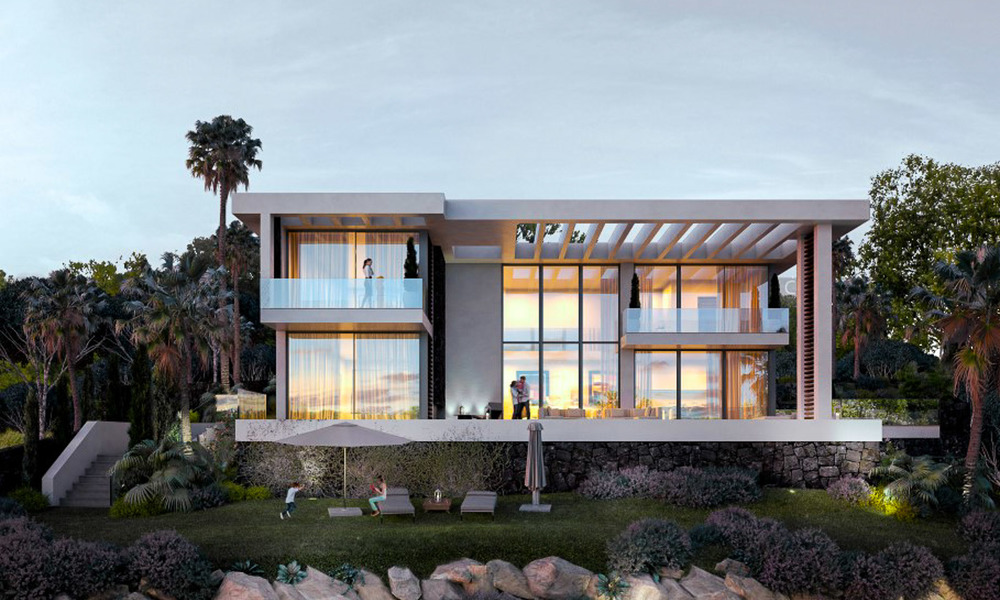 Two modern and contemporary new luxury villas with sea views for sale in Benahavis – Marbella 3851