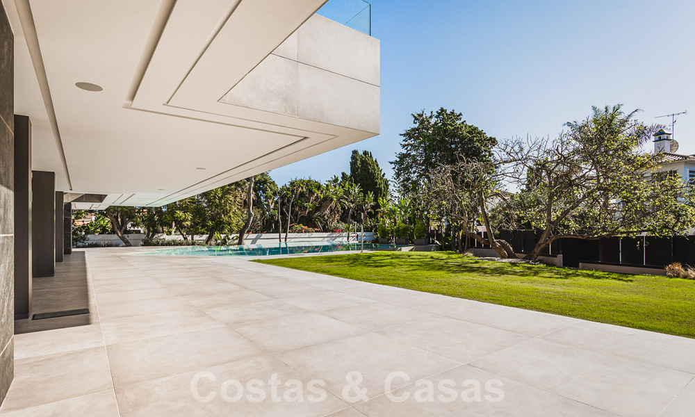 Brand new, beach side ultra-modern designer style villa for sale, Estepona East - Marbella. Ready to move in. 30749