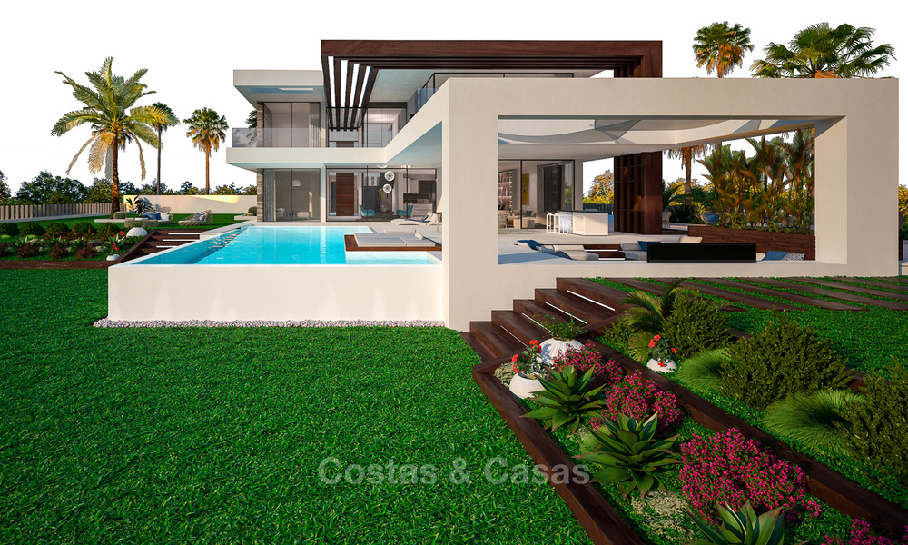 Last villa! Stunning, spacious, modern luxury villas with sea views for sale in a new complex between Estepona and Marbella 4330