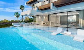 Modern villa for sale with beautiful open sea views, 5 minutes’ walk to the beach - Estepona 4704 