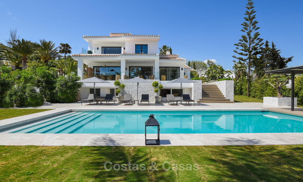 Recently renovated Andalusian style luxury villa with sea views for sale, close to beach, Elviria, East Marbella 4792
