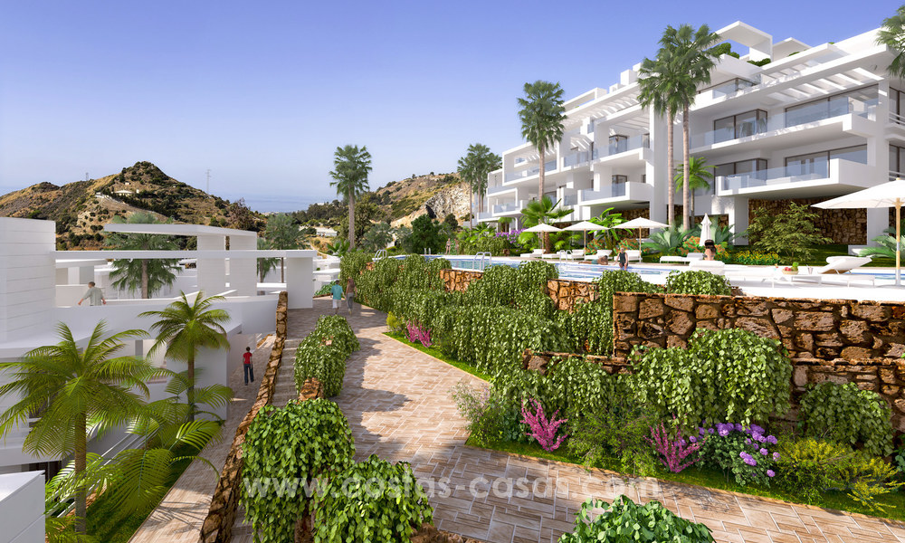 Modern luxury apartments for sale with uninterrupted sea views at a short drive from Marbella center. 4873