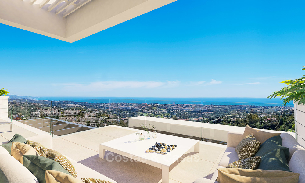 Exclusive luxury apartments for sale, contemporary design and with sea views, in Benahavis - Marbella 5089