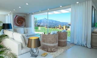 New modern contemporary luxury villa for sale, with sea and mountain views, Nueva Andalucia, Marbella 5531 
