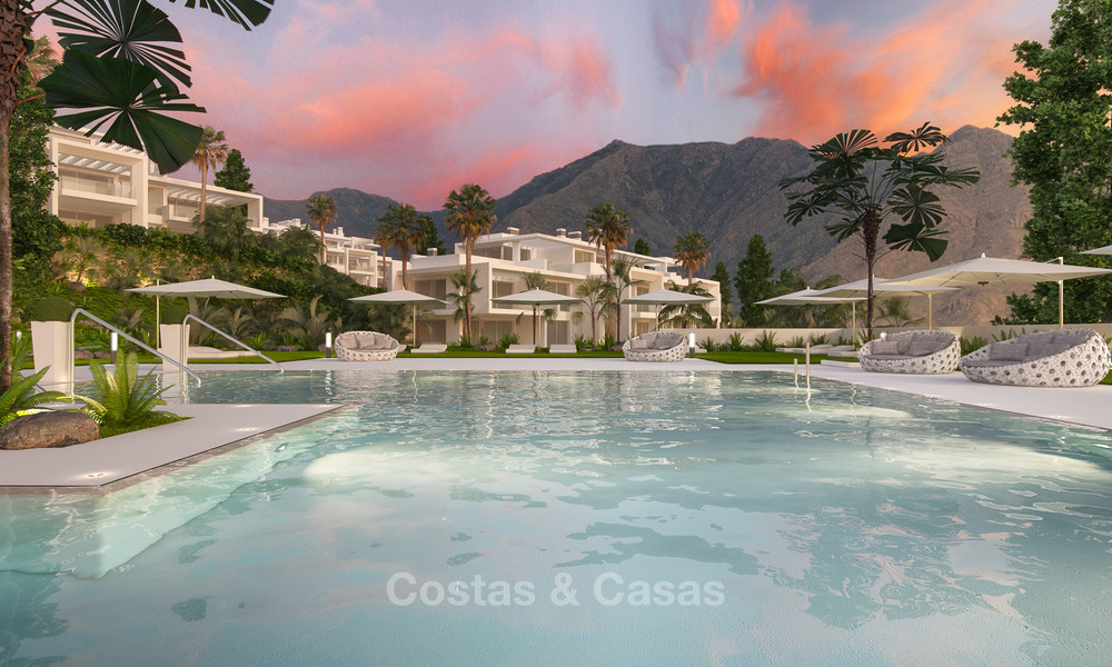 Luxury modern apartments for sale, in an exclusive complex with private lagoon, Casares, Costa del Sol 5916