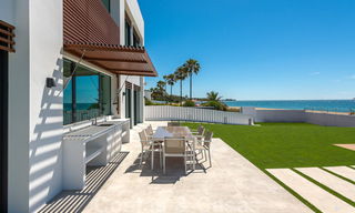 Unique ultra-modern beach front designer villa for sale, New Golden Mile, Marbella - Estepona. Ready to move in. 34251 