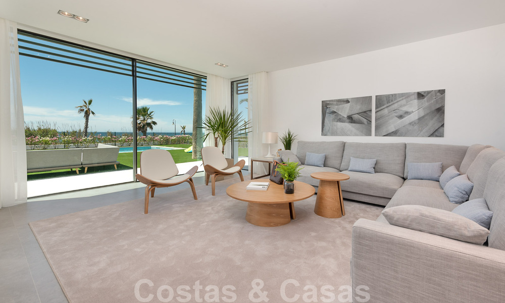 Unique ultra-modern beach front designer villa for sale, New Golden Mile, Marbella - Estepona. Ready to move in. 34252