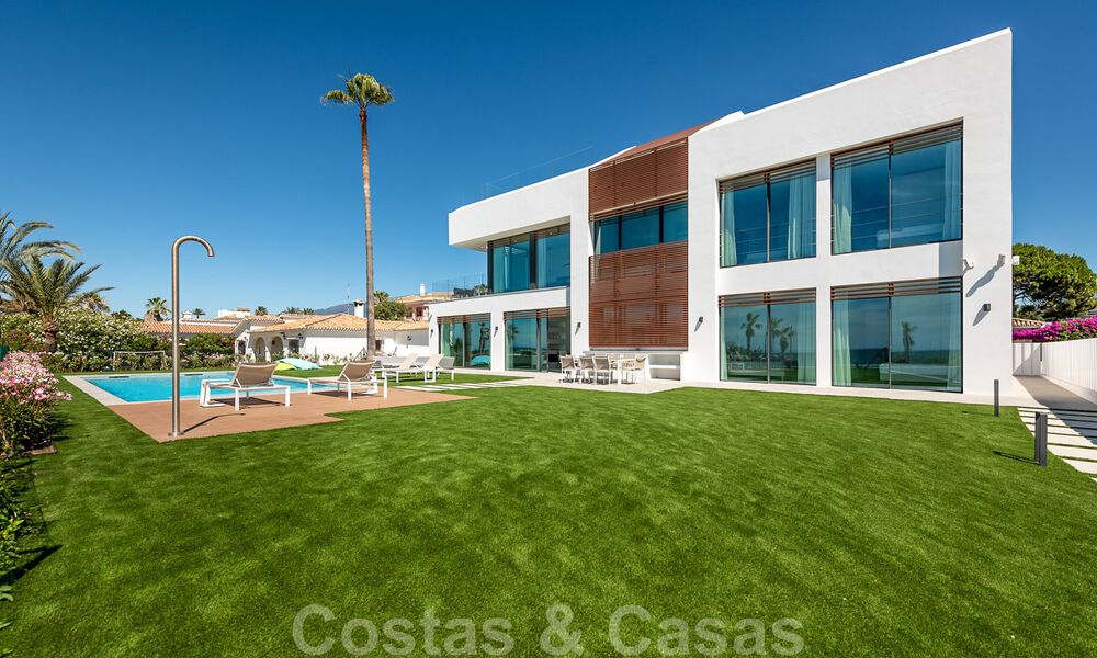 Unique ultra-modern beach front designer villa for sale, New Golden Mile, Marbella - Estepona. Ready to move in. 34260