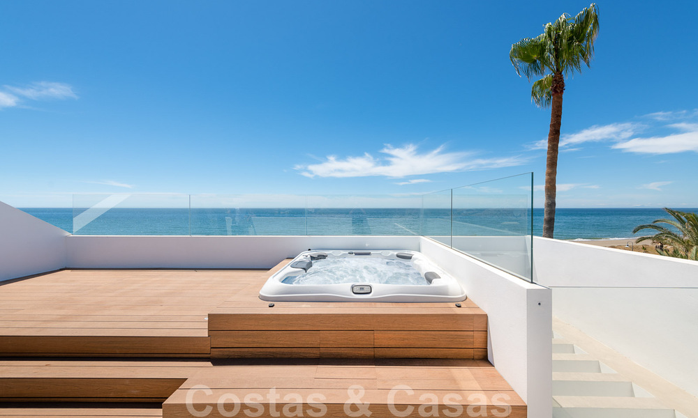 Unique ultra-modern beach front designer villa for sale, New Golden Mile, Marbella - Estepona. Ready to move in. 34277