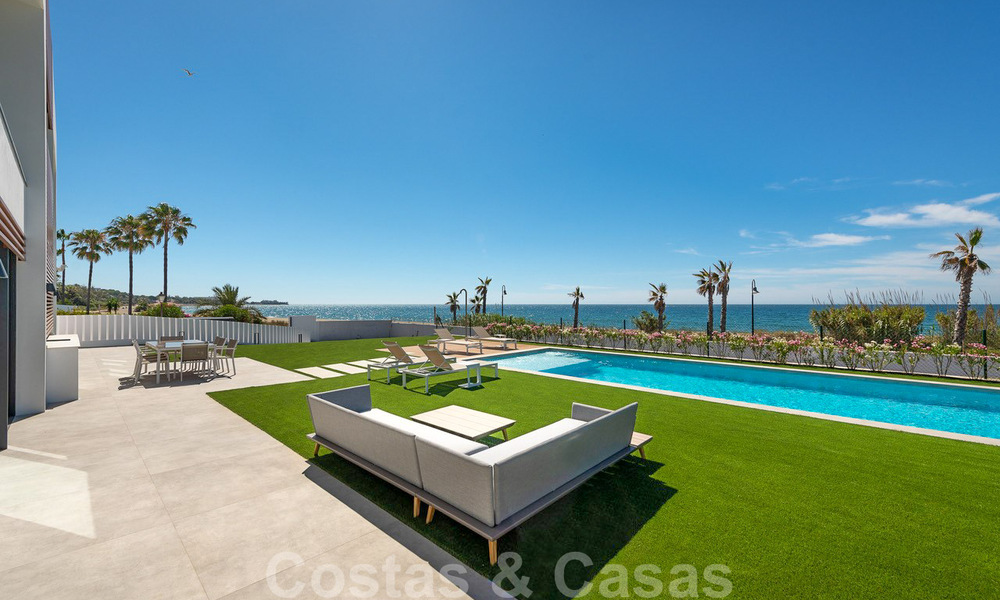Unique ultra-modern beach front designer villa for sale, New Golden Mile, Marbella - Estepona. Ready to move in. 34280