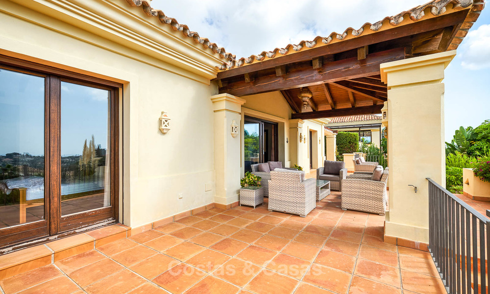 Charming and spacious classical style villa with sea views for sale, gated community, Benahavis - Marbella 7083