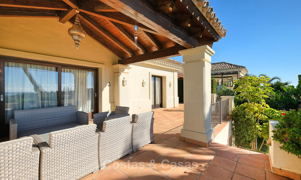 Charming and spacious classical style villa with sea views for sale, gated community, Benahavis - Marbella 7115