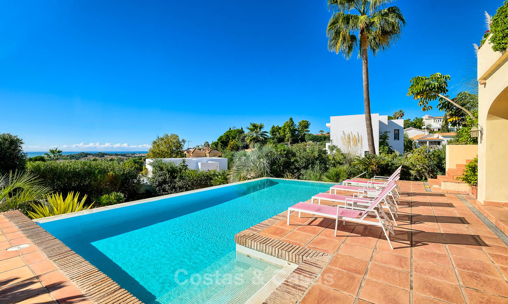 Charming and spacious classical style villa with sea views for sale, gated community, Benahavis - Marbella 7116