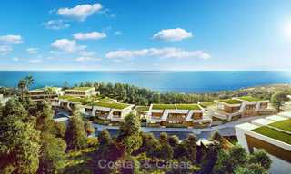 Stunning new contemporary-style townhouses with sea views for sale, in a prestigious resort - Mijas Costa, Costa del Sol 7615 