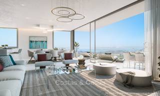 New modern frontline golf apartments with sea views for sale in a luxury resort in Mijas, Costa del Sol. Ready to move in! Last penthouses! 7787 