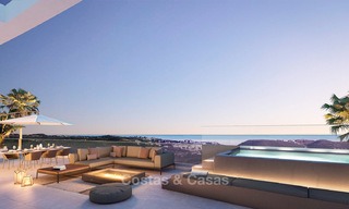 New modern frontline golf apartments with sea views for sale in a luxury resort in Mijas, Costa del Sol. Ready to move in! Last penthouses! 8962 