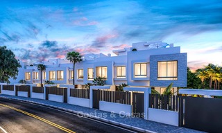 Attractive contemporary townhouses in a new boutique development for sale, beachside Estepona, Costa del Sol 7795 
