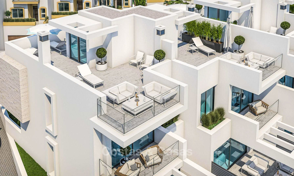 Attractive contemporary townhouses in a new boutique development for sale, beachside Estepona, Costa del Sol 7799